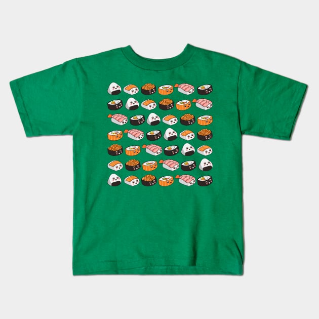 Sushi family Kids T-Shirt by Plushism